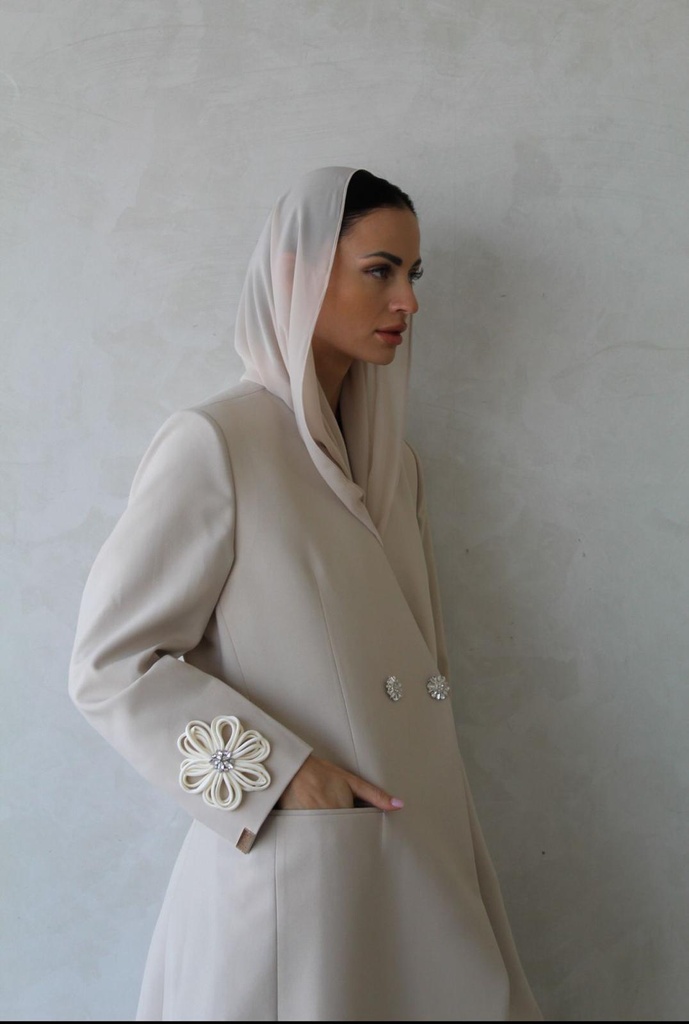 Beige Crystal flower