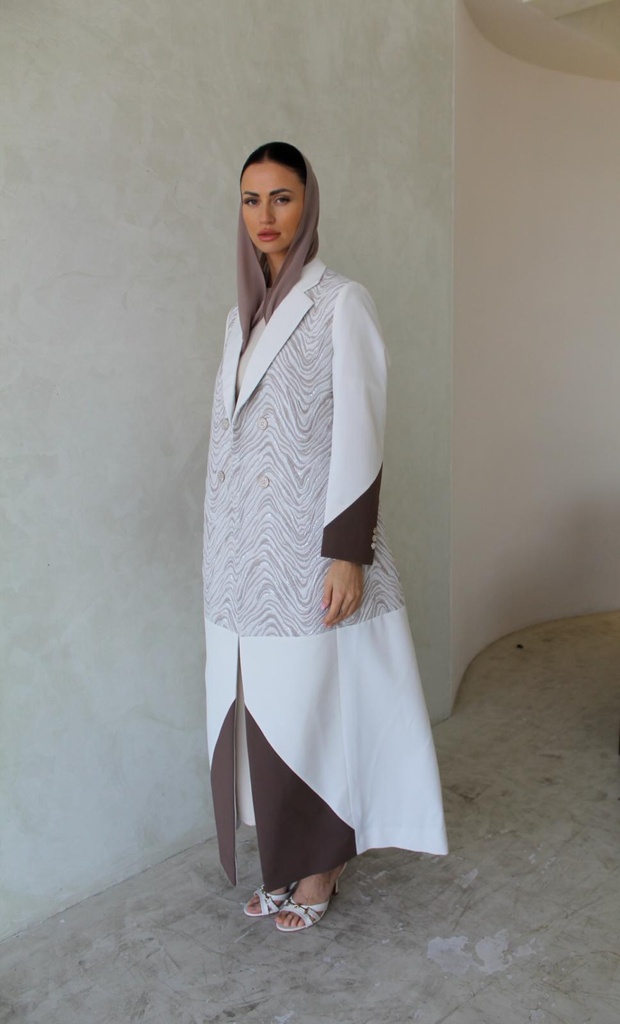 Off white with bronze touch