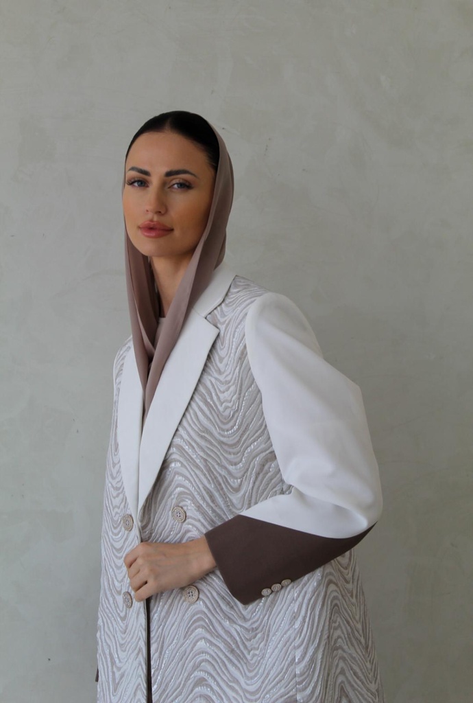 Off white with bronze touch