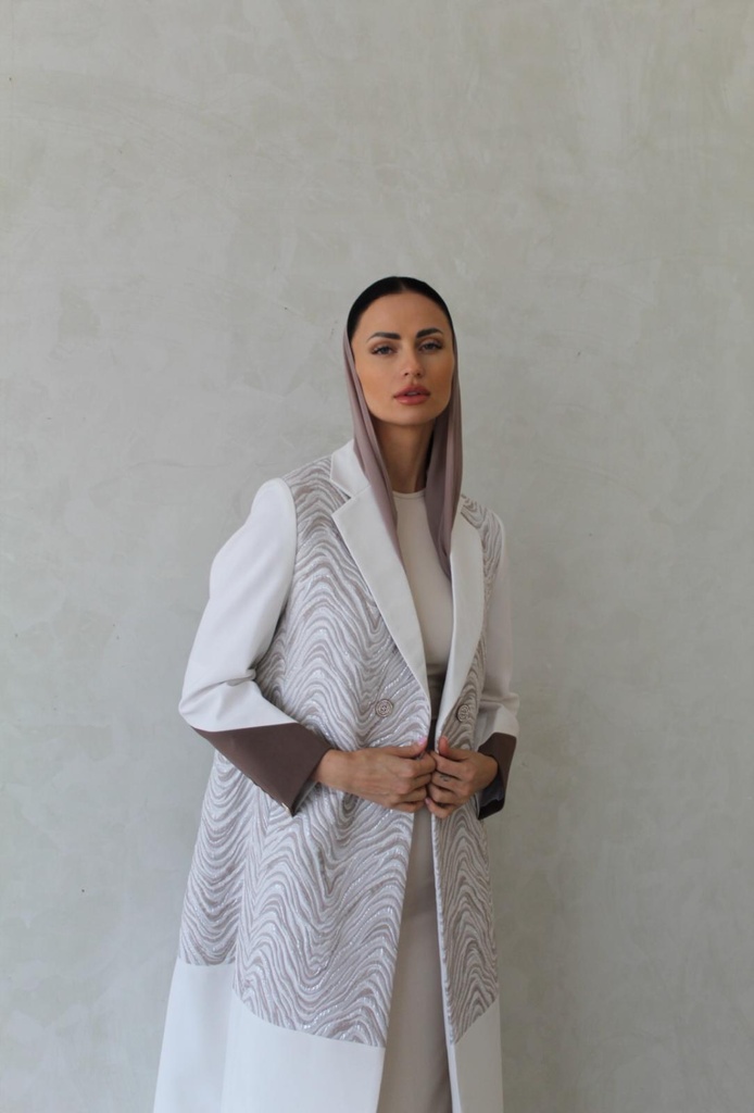 Off white with bronze touch