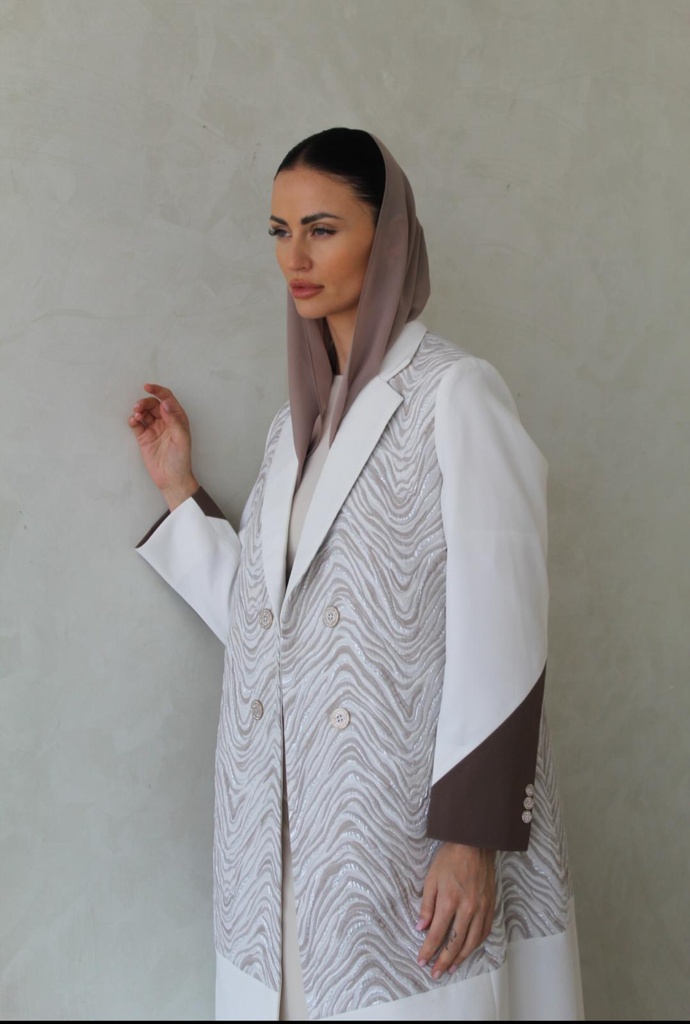 Off white with bronze touch