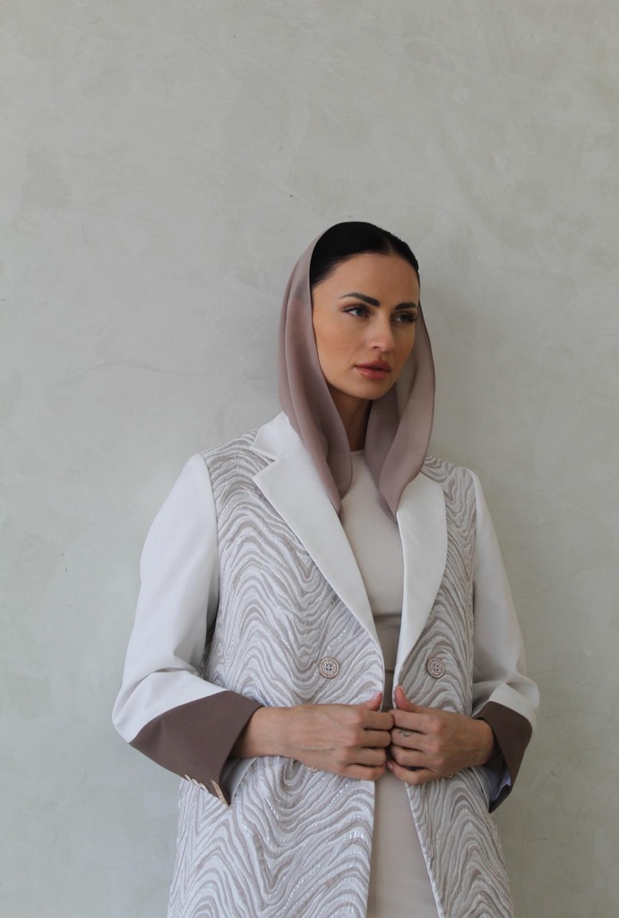 Off white with bronze touch