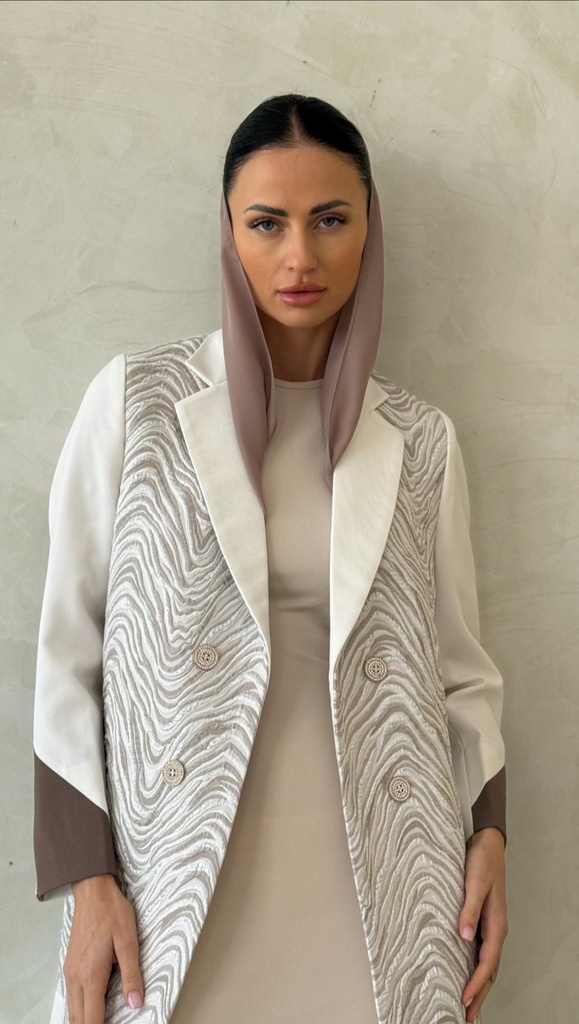 Off white with bronze touch