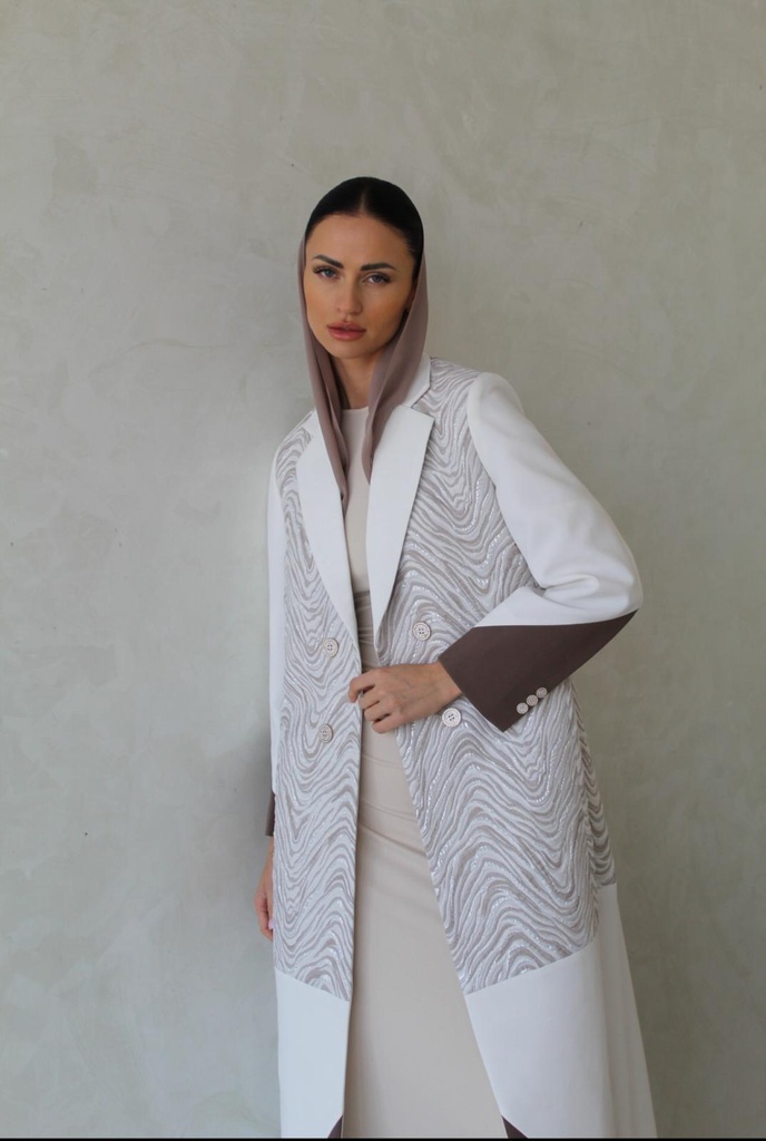 Off white with bronze touch