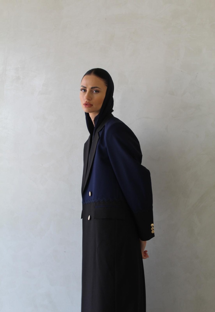 Black Navy long blazer