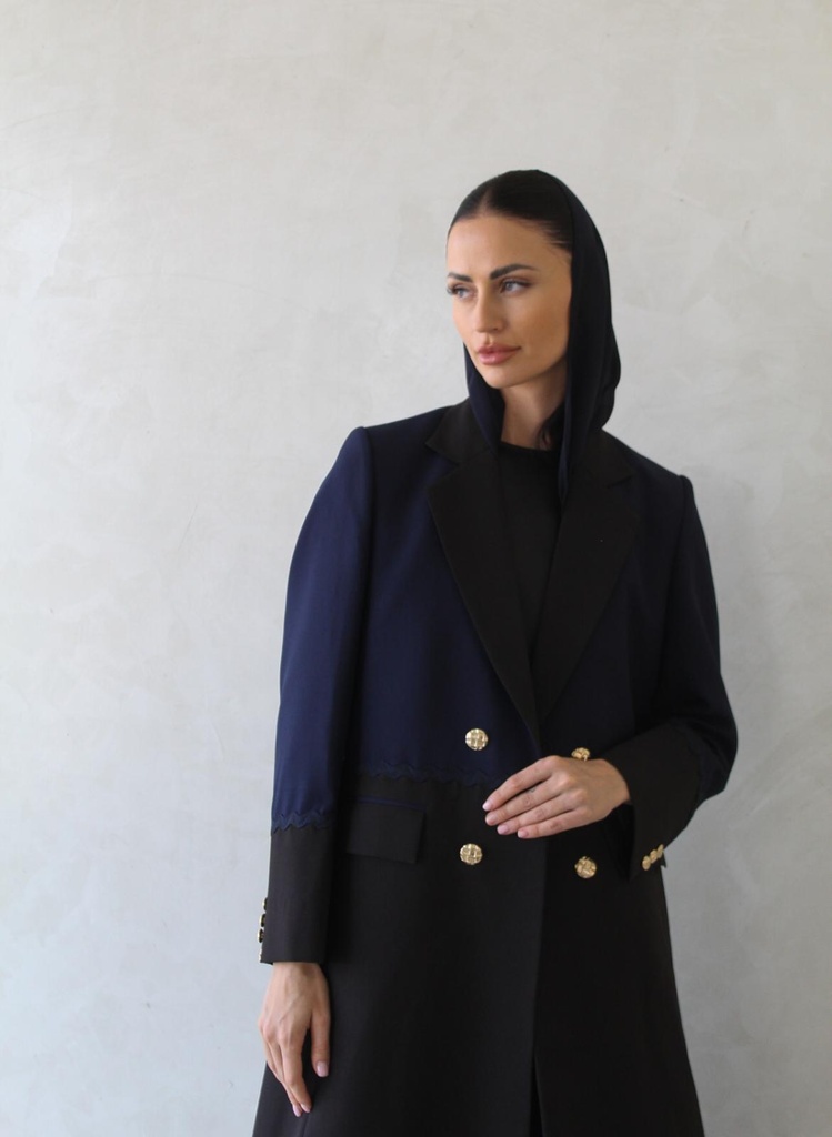 Black Navy long blazer