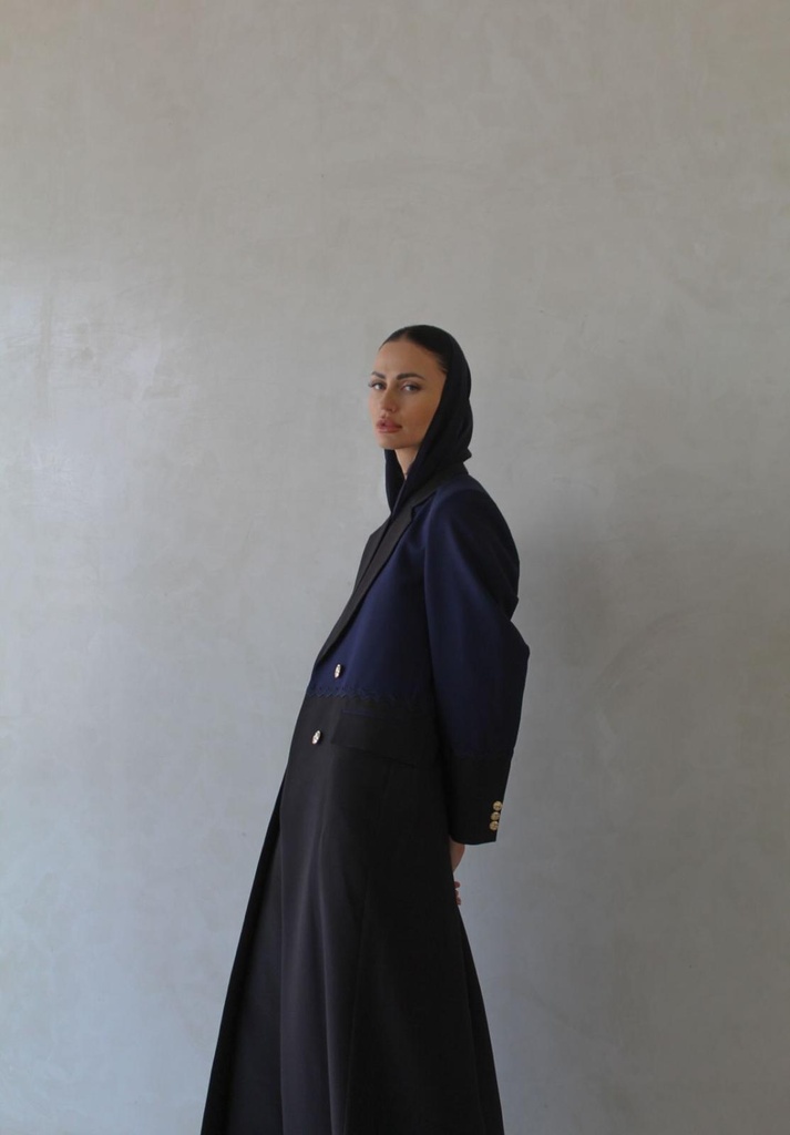 Black Navy long blazer