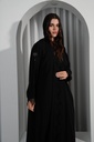 Black Abaya with Lace - BECA045