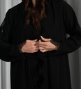 Black Abaya with Lace - BECA045