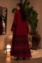 Red Chiffon Abaya - BECA011
