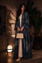 Dusty blue Chiffon Abaya - BECA012