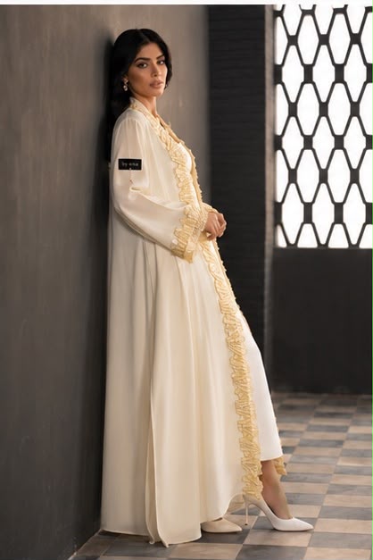 Summer yellow lemon Abaya - BECA016
