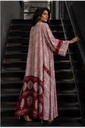 Roman print abaya - Maroon - BECA018