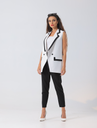 Sleeveless Border Blazer