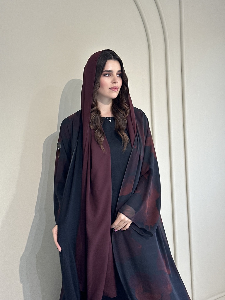 Chiffon Abaya Red