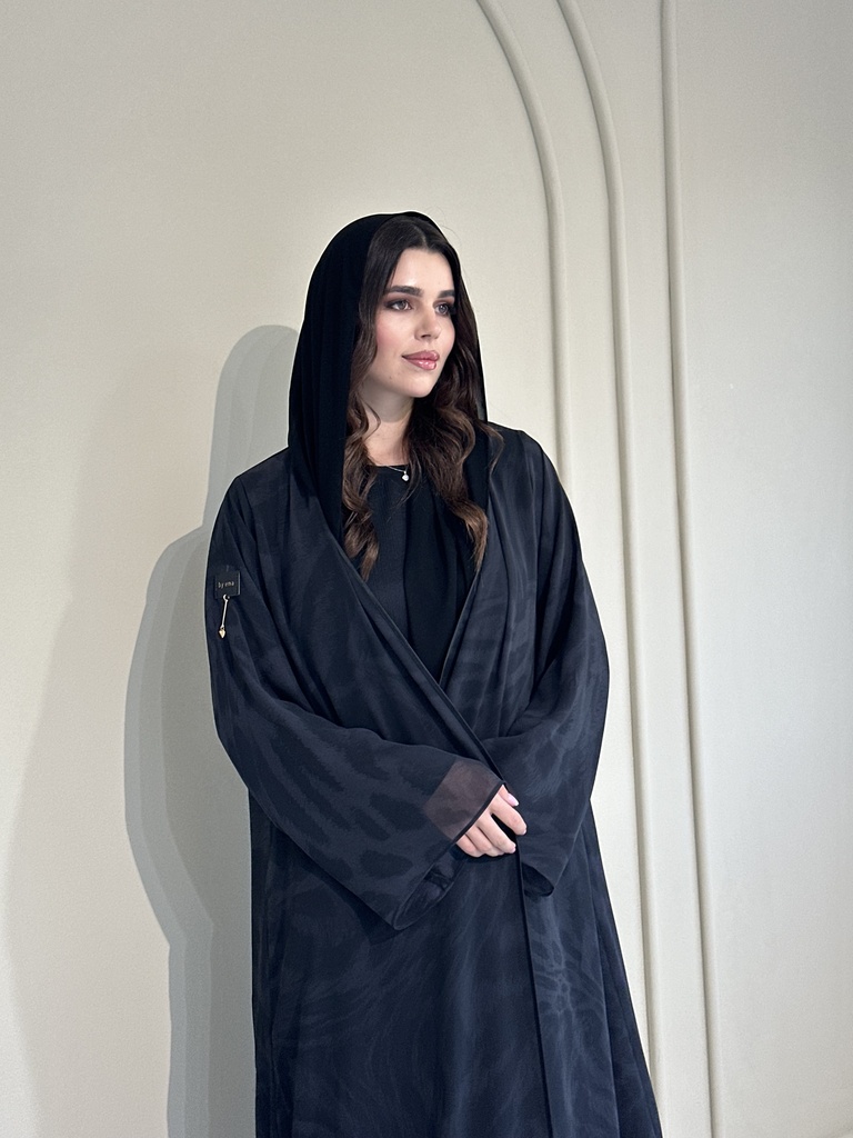 Chiffon Abaya Black 2