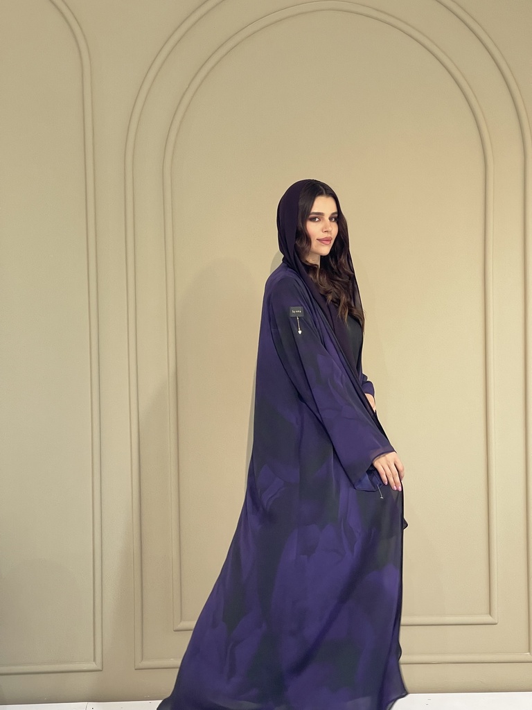 Chiffon Abaya Purple