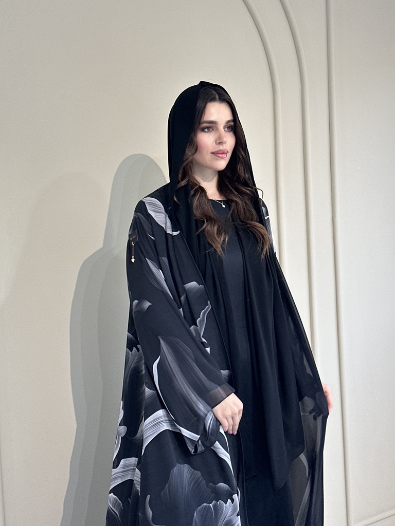 Chiffon Abaya Black