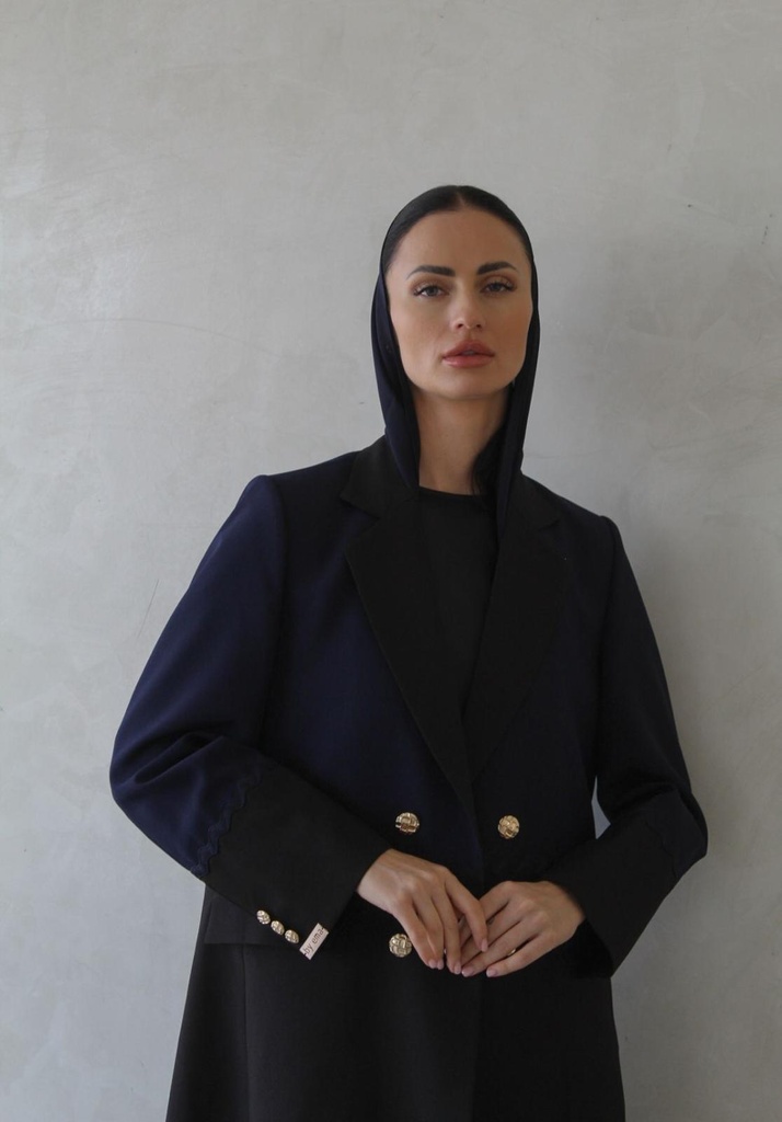 Black Navy long blazer