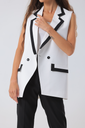 Sleeveless Border Blazer